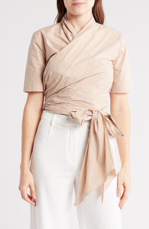 Bates Cotton Wrap Top