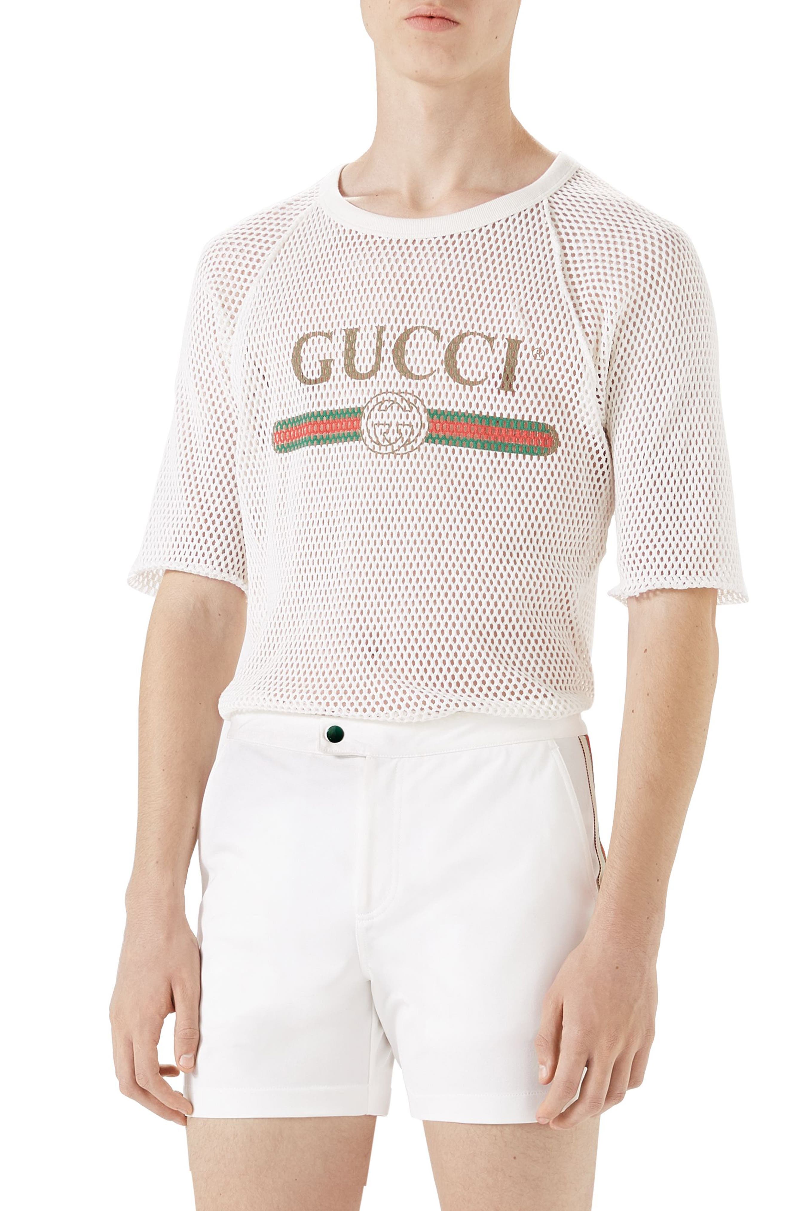 Gucci Logo Mesh T-Shirt | Nordstrom
