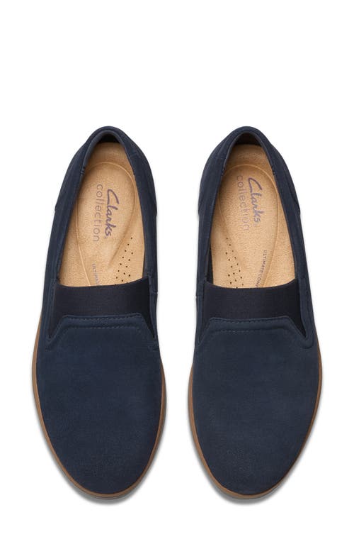 Clarks ® Zylah Sky Platform Loafer In Navy Suede