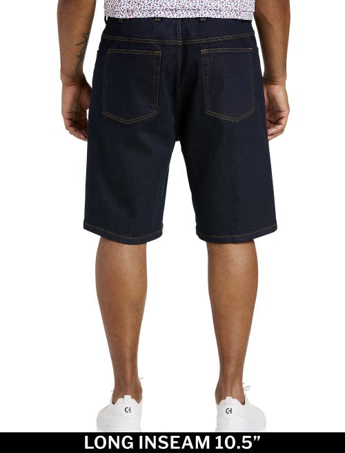 Shop Harbor Bay By Dxl Continuous Comfort Loose-fit Shorts In Dark Rinse