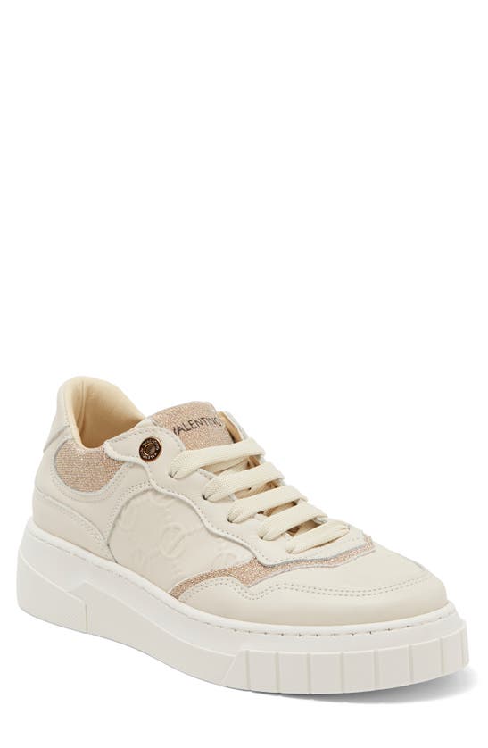 Valentino By Mario Valentino Minerva 4 Sneaker In Cream