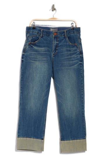 Democracy 'ab'technology Kick Flare Jeans In Mid Blue Artisinal