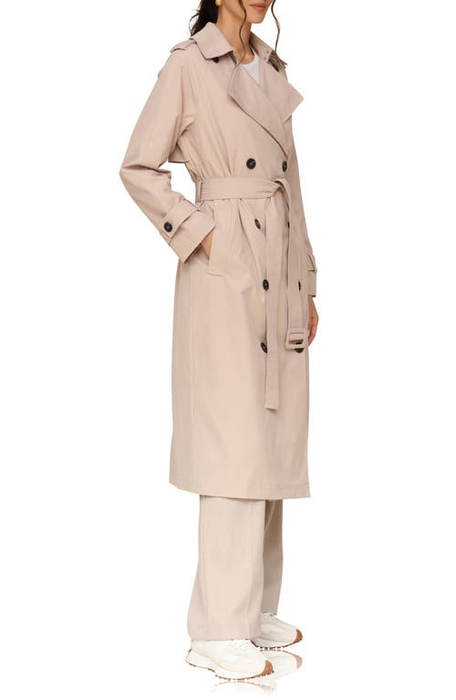 Shop Avec Les Filles City Relaxed Water Resistant Belted Trench Coat In Tan