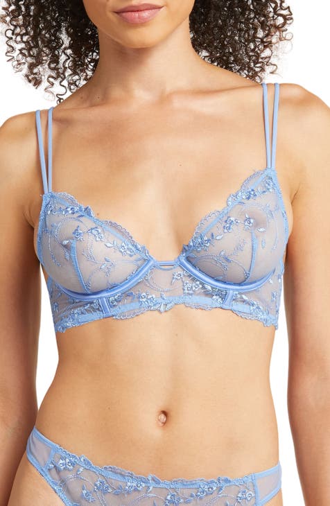 Ladies Floral Embroidered Bra LG900 White 42G at  Women's