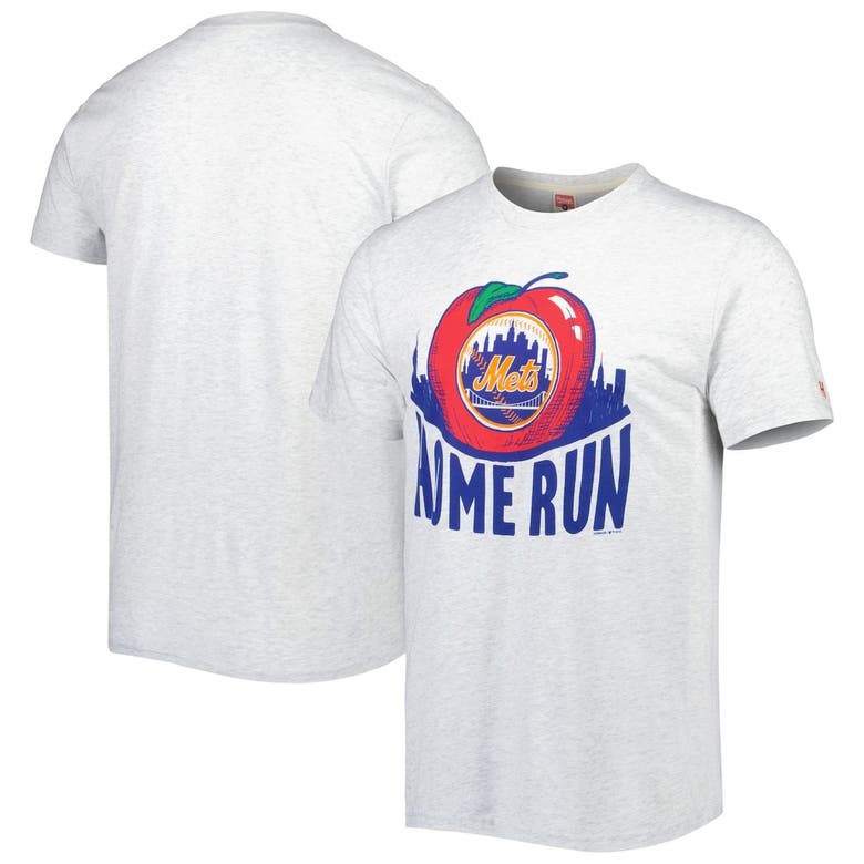 Shop Homage Gray New York Mets Hyper Local Tri-blend T-shirt