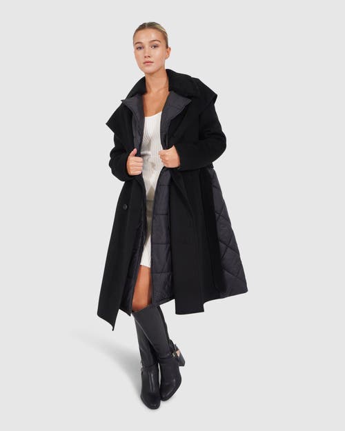 Belle & Bloom Walk Me Home Convertible Coat In Black