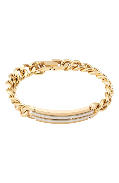 Shop American Exchange Two-tone Cross Diamond Pendant Necklace & Bracelet Set In Gold/silver