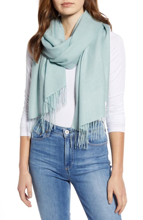 Shop Nordstrom Tissue Weight Wool & Cashmere Scarf In Teal Mist