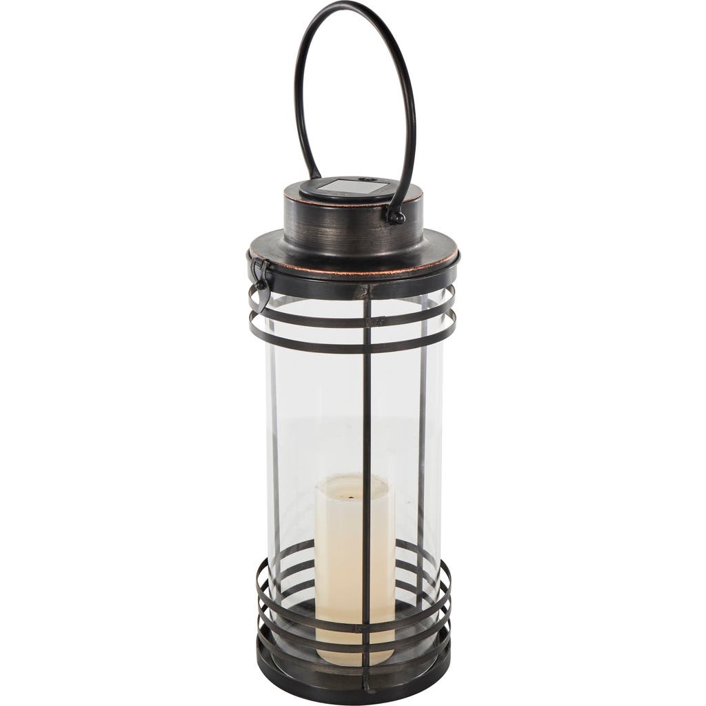 Ginger Birch Studio Black Metal Candle Lantern In Black