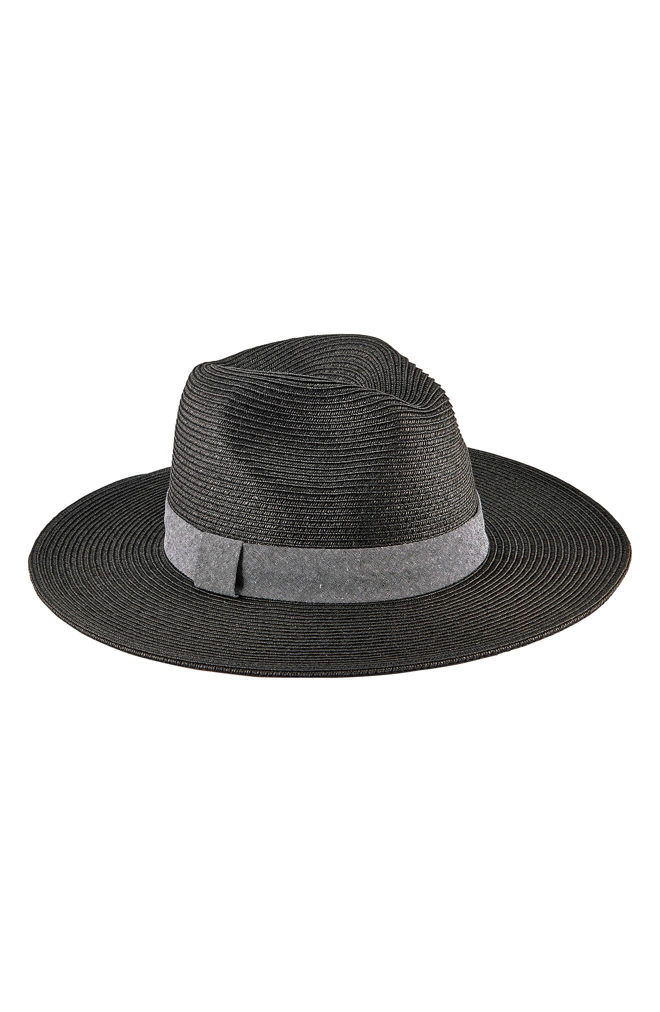 San Diego Hat Ultrabraid Banded Woven Hat In Black