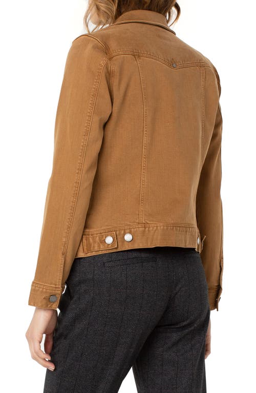 Shop Liverpool Los Angeles Liverpool Classic Denim Jacket In Hayseed Tan