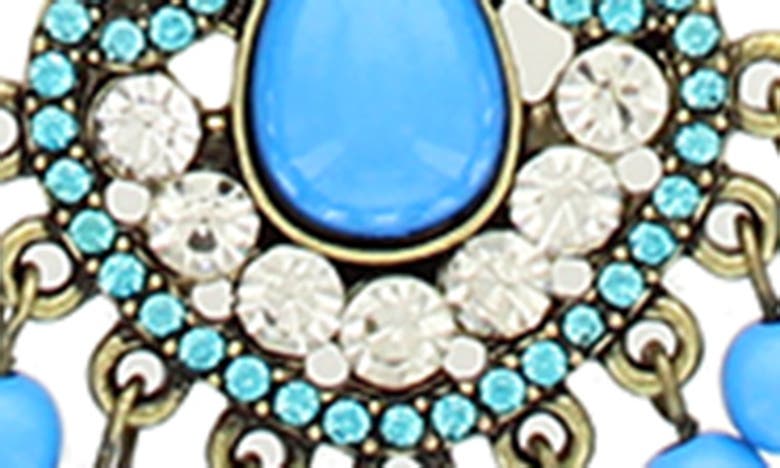 Olivia Welles Rissa Cluster Statement Necklace In Blue