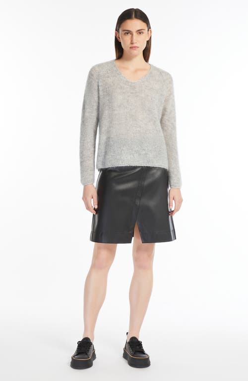 Shop Max Mara Leisure Fresis V-neck Sweater In Light Grey