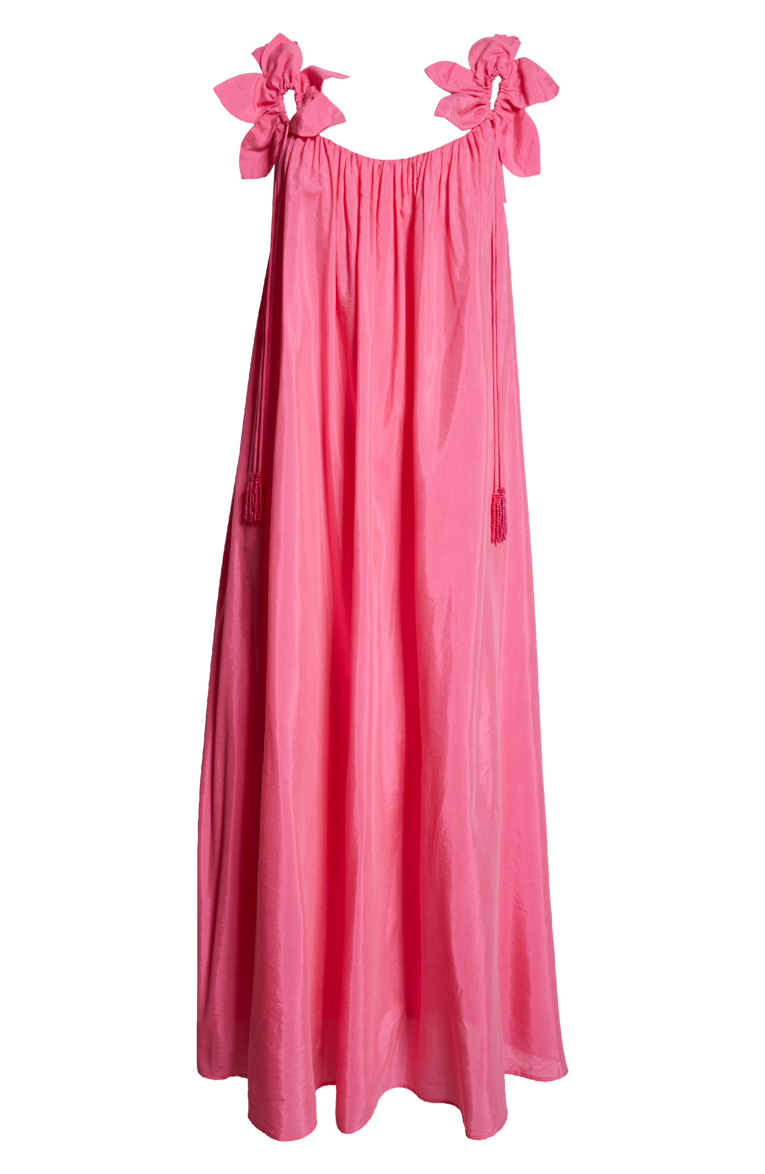 farm rio flounce embroidered maxi dress Farm Rio Artisanal Cut-Out Embroidered Linen Maxi Dress main image 1