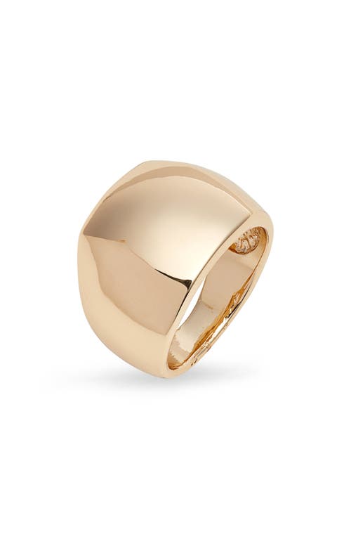 Shop Nordstrom Wide Polished Signet Ring In Gold