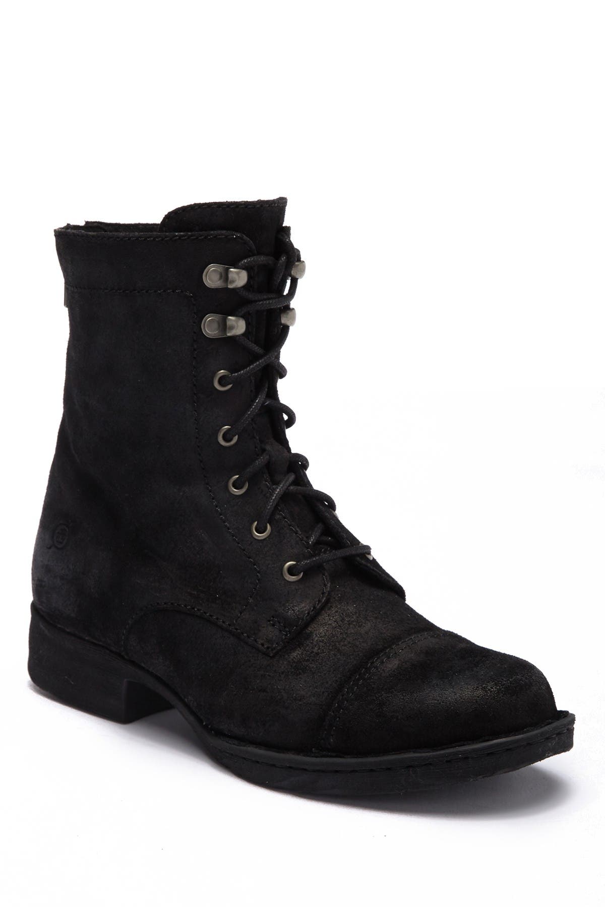 born black lace up boots