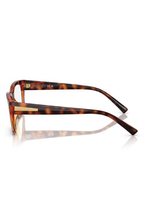 Vogue 51mm Pillow Optical Glasses In Dark Havana