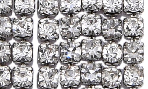 Eye Candy Los Angeles Camille Crystal Fringe Drop Earrings In Silver