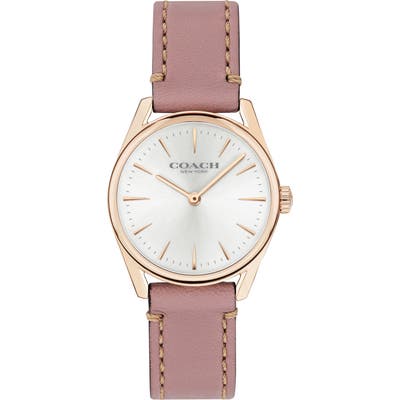 Coach Preston Leather Strap Watch, 2m