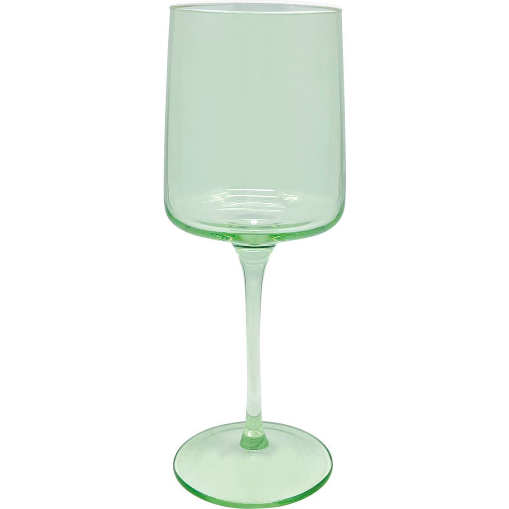 Mariposa Fine Line Set Of 4 Wine Glasses In Green