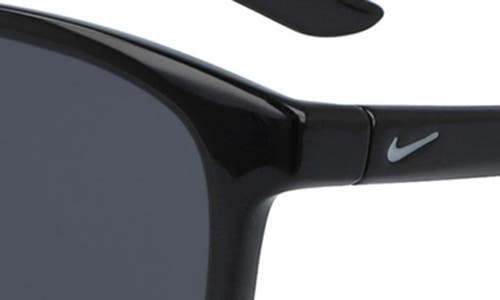 Nike Passage 55mm Square Sunglasses In Black/dark Grey