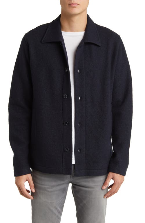 NN07 Zander 6398 Wool Shirt Jacket in Navy Blue at Nordstrom, Size X-Large