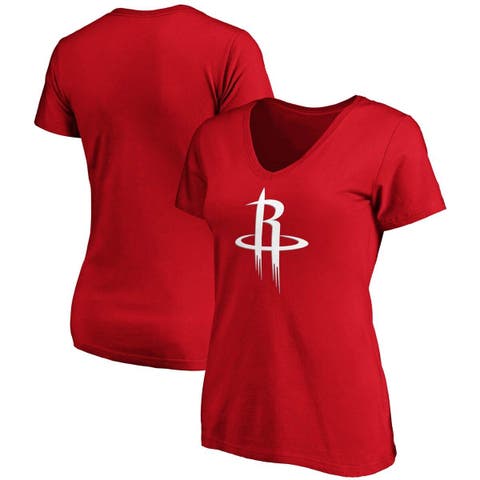 Nba Houston Rockets Women's Short Sleeve Vintage Logo Tonal Crew T
