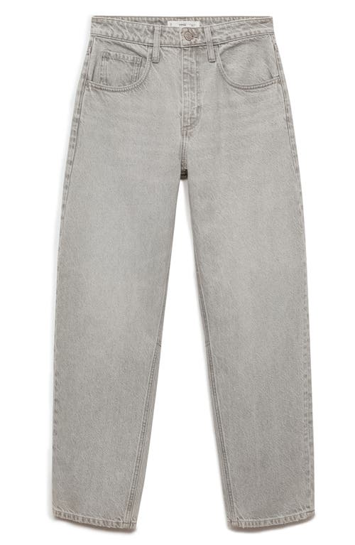 Shop Mango Bet High Waist Straight Leg Jeans In Denim Grey