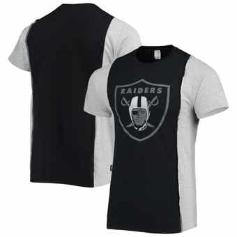 Refried Apparel Men's Refried Apparel Black/Scarlet San Francisco 49ers  Sustainable Upcycled Split T-Shirt