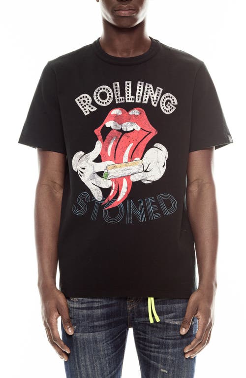 Cult of Individuality Rolling Stoned Graphic T-Shirt in Pirate Black 