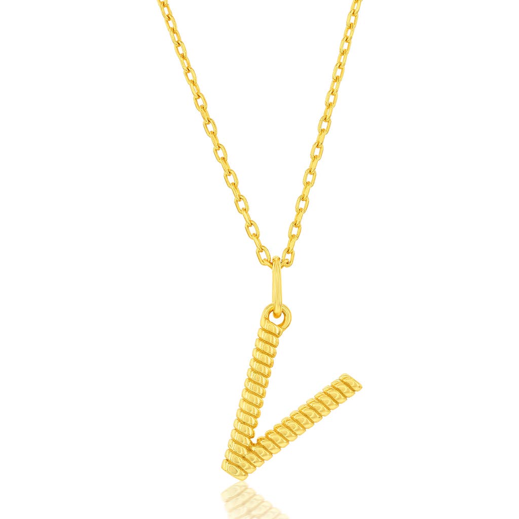 SIMONA SIMONA CROISSANT INITIAL PENDANT NECKLACE