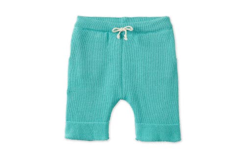 Vild House Of Little Organic Cotton Nordic Knit Shorts In Copper Green