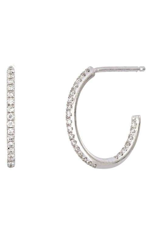 Bony Levy Diamond Inside Out Hoop Earrings in White Gold at Nordstrom