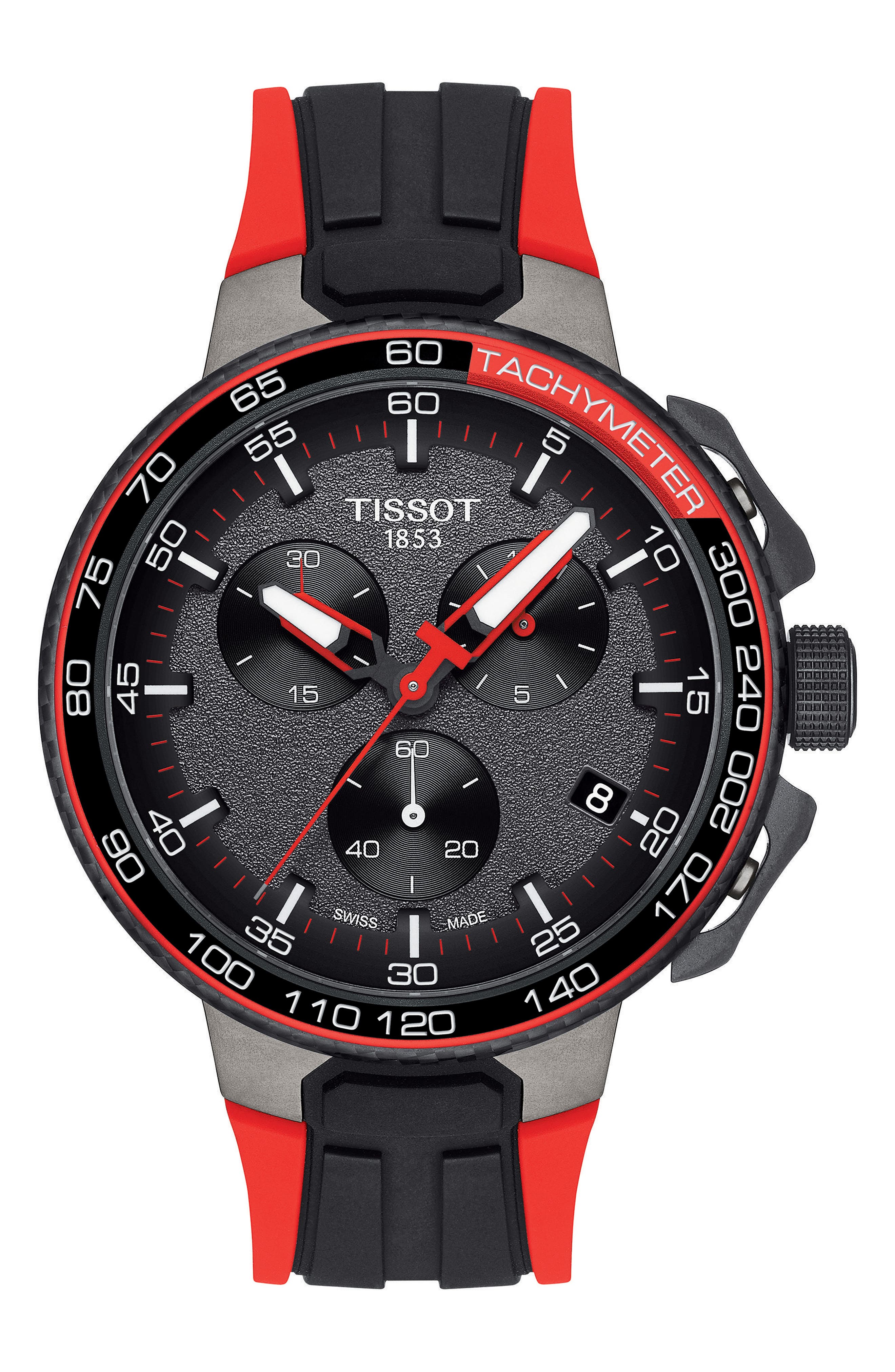 Tissot T-race Tour De France Chronograph Silicone Strap Watch, 45mm