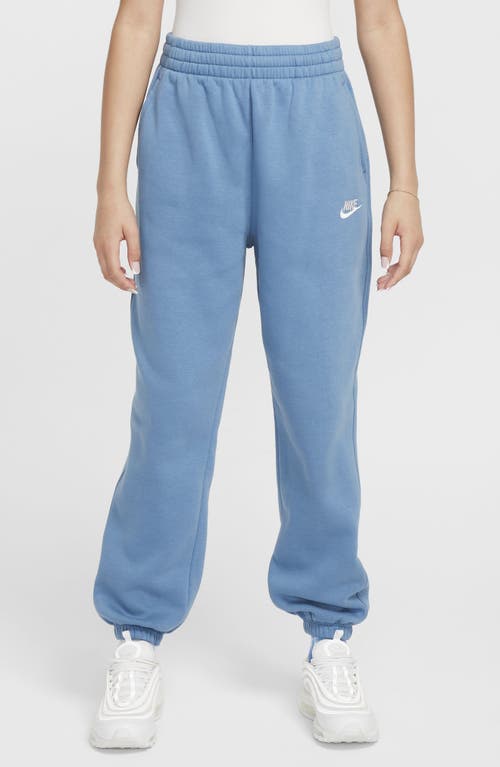 Shop Nike Kids' Sportswear Club Fleece Sweatpants In Aegean Storm/storm/white