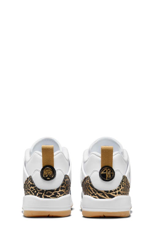 Nike Kids' Spizike Low Sneaker In White/ Gold/ Sail/ Black