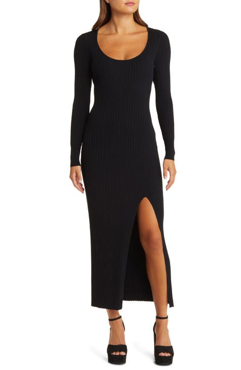 Halo Essential Dress, Black Heather Scoop-Neck Dress
