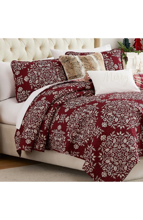 Southshore Fine Linens Christmas Carol Oversize Reversible Holiday Quilt Set In Christmas Carol
