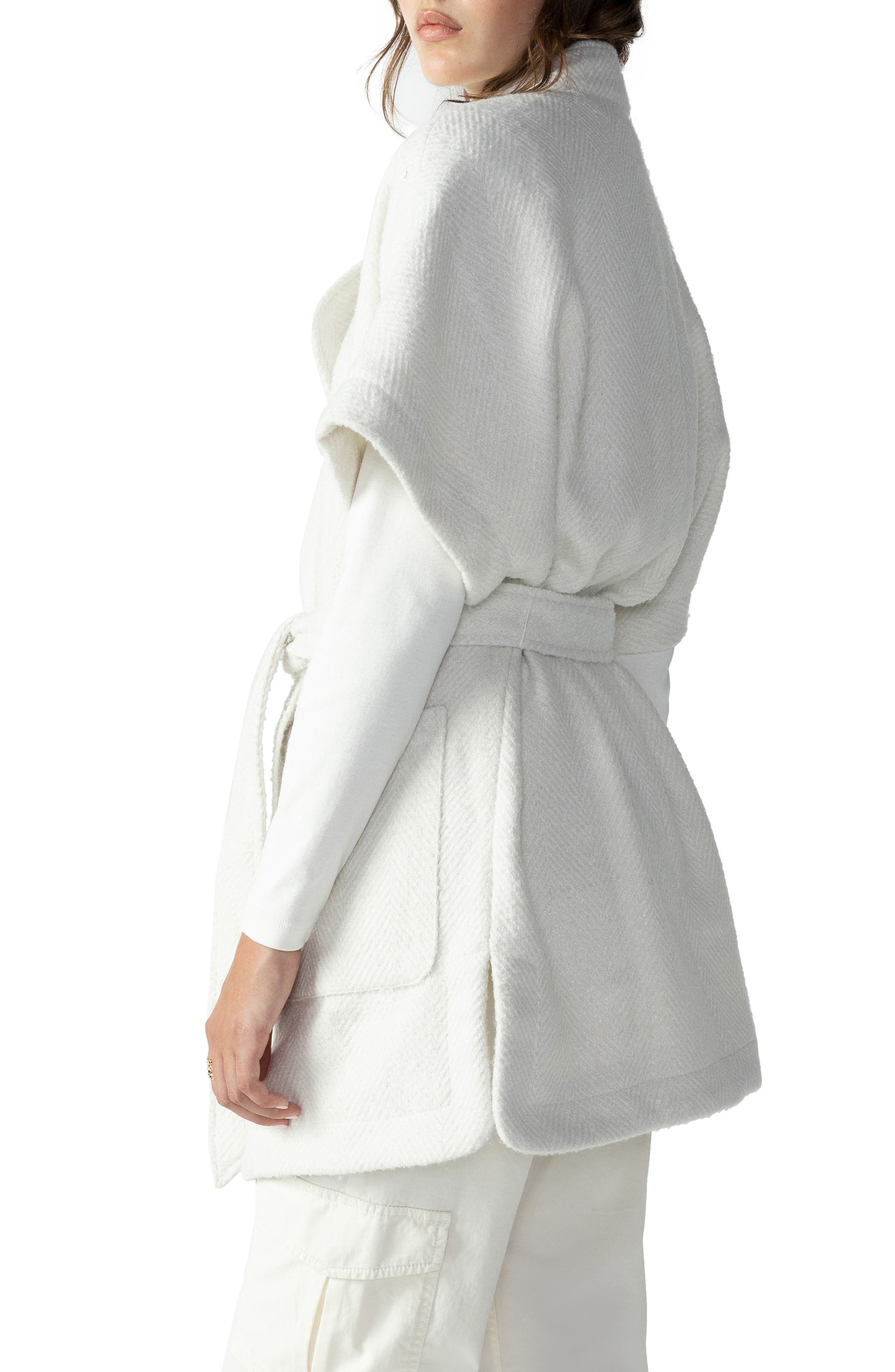 Sanctuary Cocoon Organic Cotton Teddy Coat in Creme at Nordstrom, Size Medium
