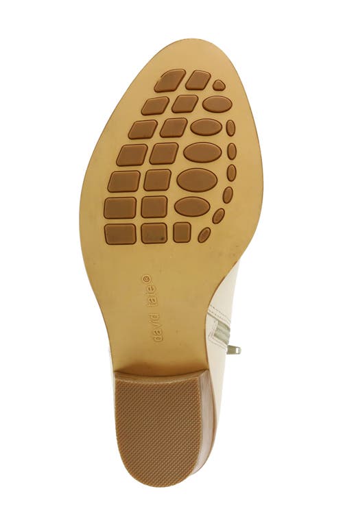 David Tate Focus Bootie In Off White Nappa