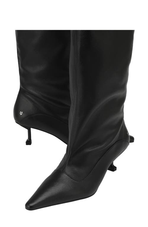 Shop Naked Wolfe Tate Pointed Toe Tall Boot In Black-nappa Prince