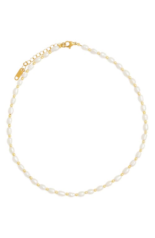 Ren Freshwater Pearl Necklace in Gold