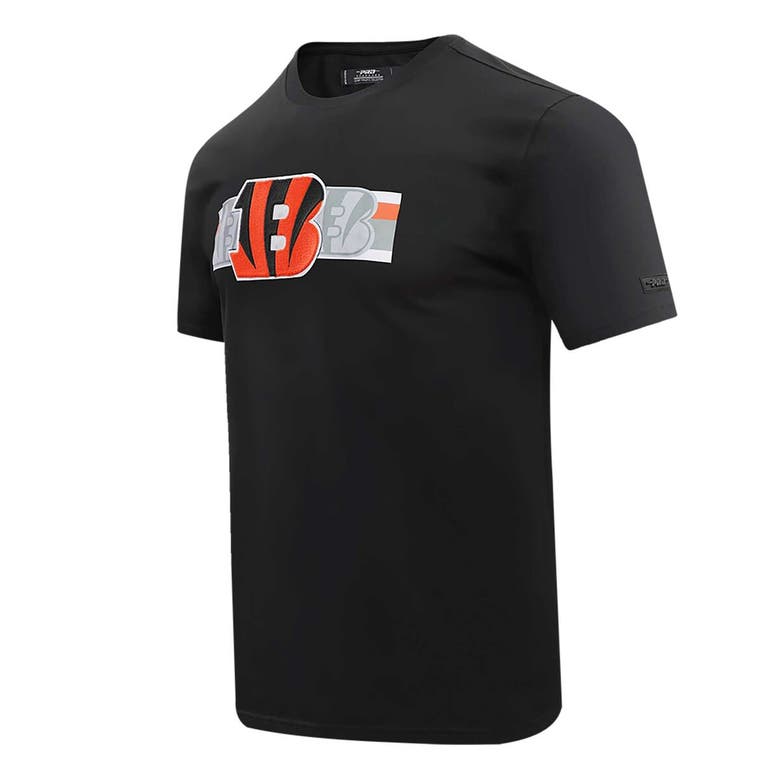 Shop Pro Standard Black Cincinnati Bengals Retro Striper T-shirt