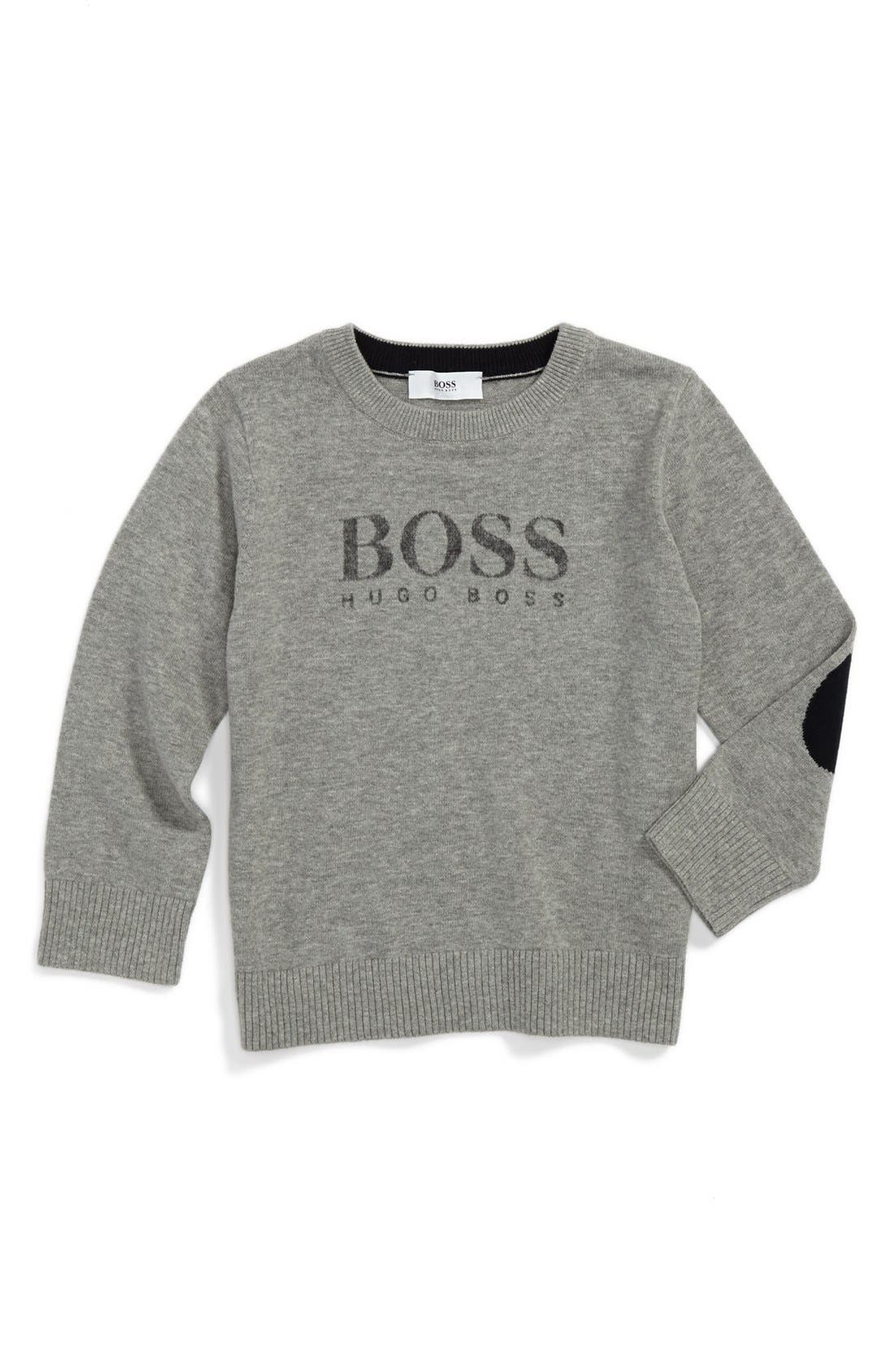 BOSS Kidswear Elbow Patch Sweater (Toddler Boys) Nordstrom
