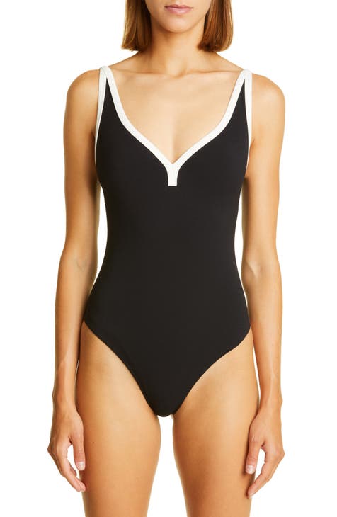 Tommy Bahama Black Tampa Bay Buccaneers Pearl Clara Wrap One-Piece Swimsuit