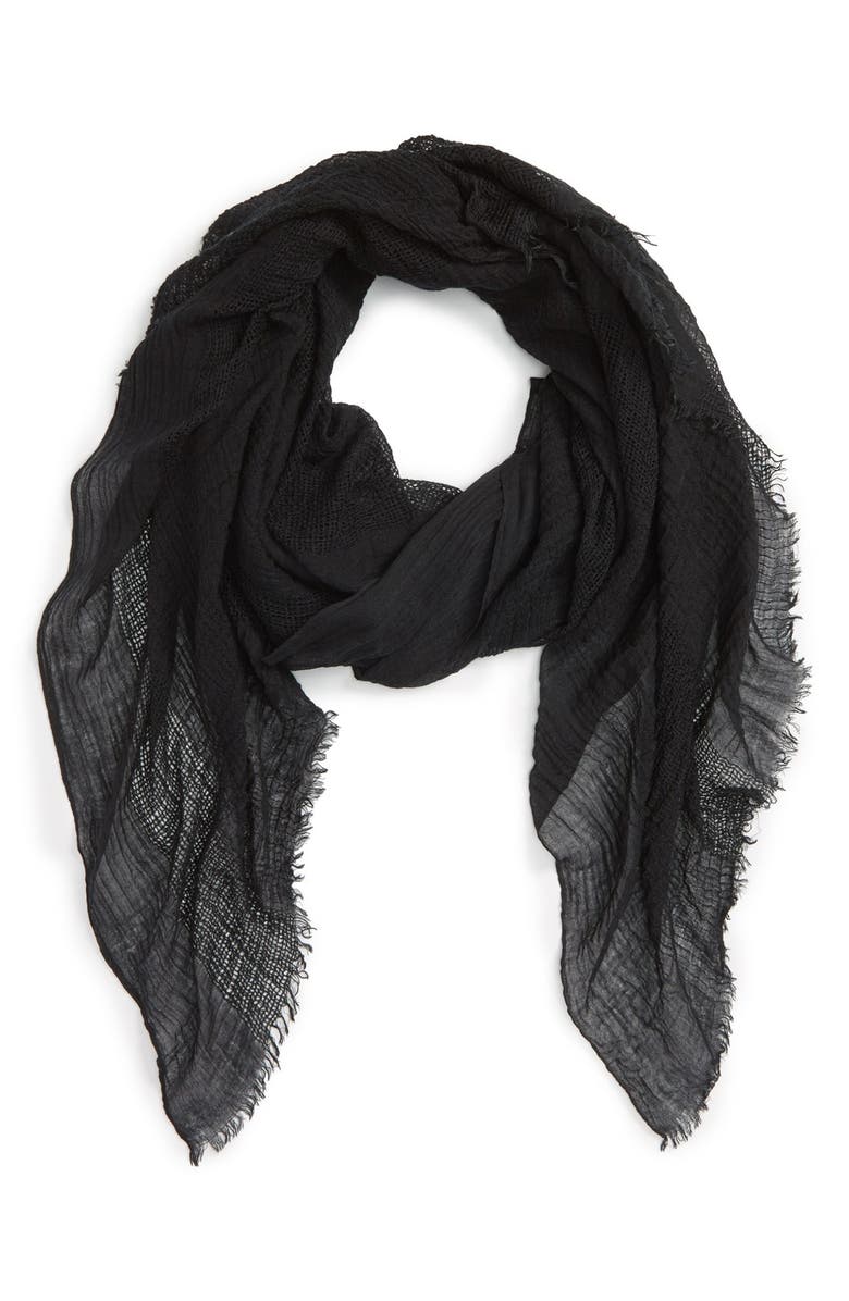 HINGE Open Stitch Panel Wrap, Main, color, Black