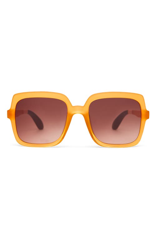 Toms Athena 56mm Square Sunglasses In Honeycomb Crystal Fade/brown