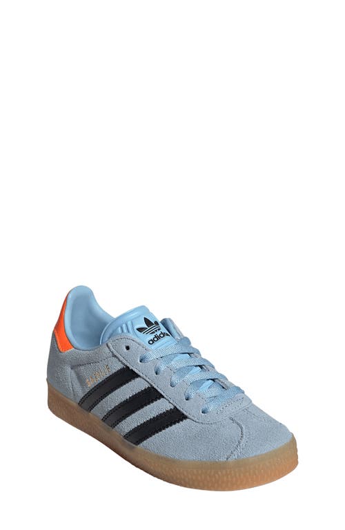 Shop Adidas Originals Adidas Kids' Gazelle Low Top Sneaker In Clear Sky/black/orange