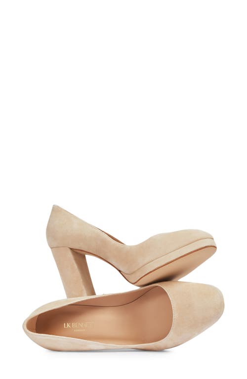 Lk Bennett Serenity Block Heel Pump In Camel