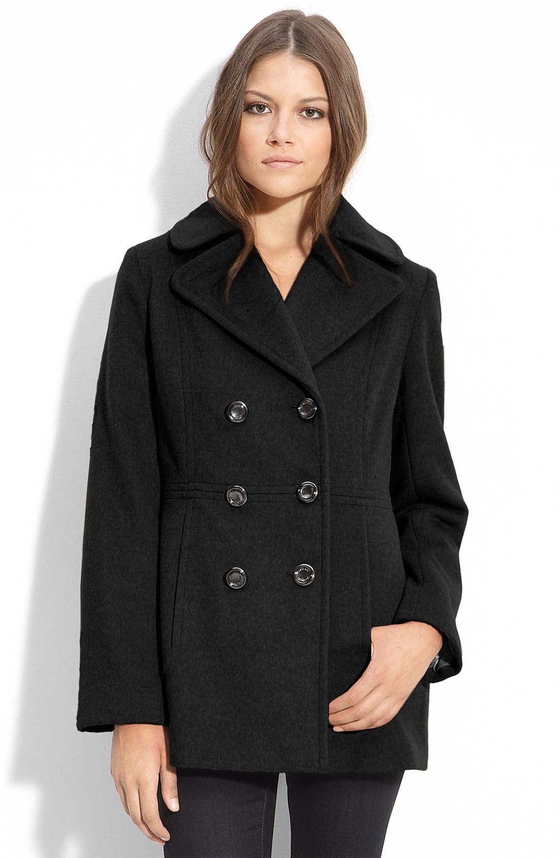 calvin klein double breasted peacoat